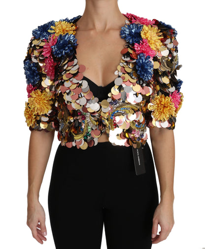 Коротка куртка Dolce &amp; Gabbana Enchanted Sicily, прикрашена кристалами