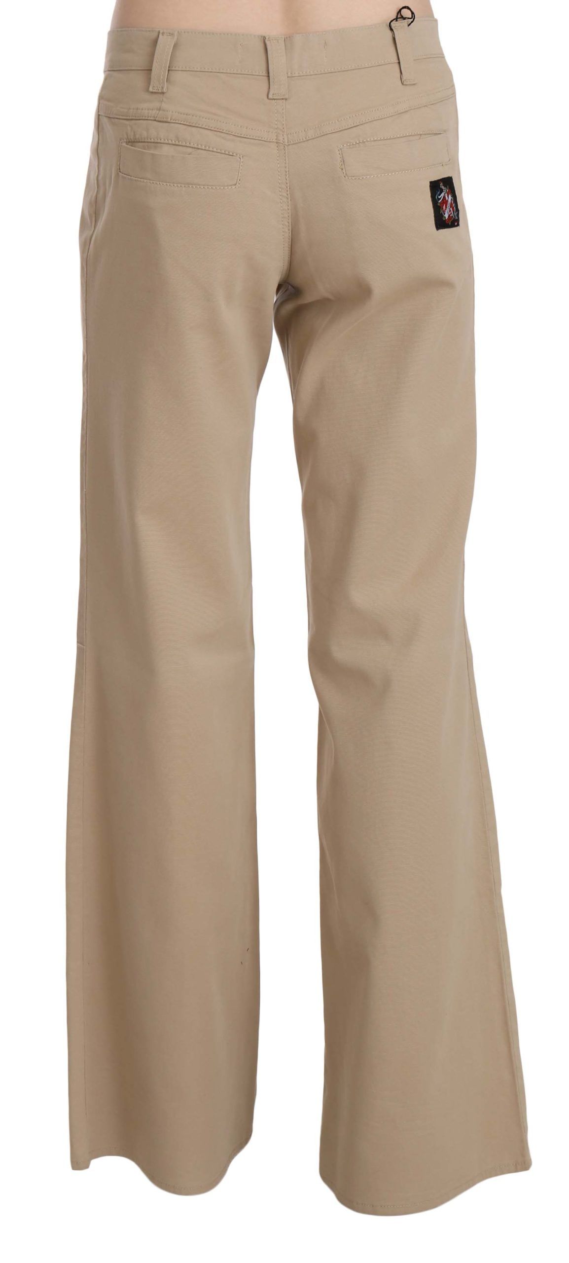 Розкішні розкльошені штани Just Cavalli Beige із середньою талією