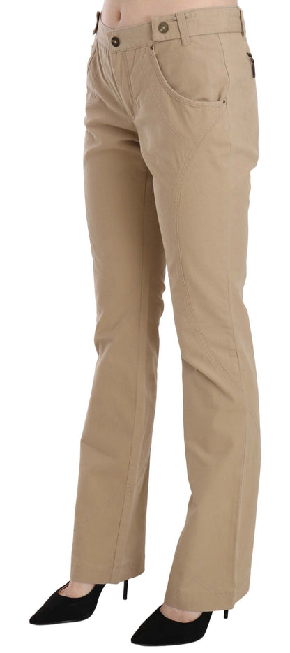 Прямі брюки Just Cavalli Beige із середньою талією