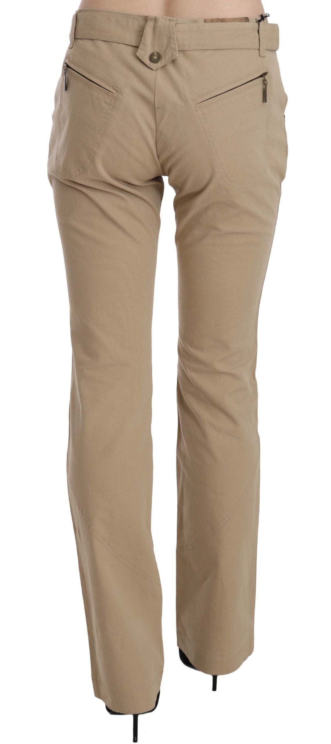 Прямі брюки Just Cavalli Beige із середньою талією