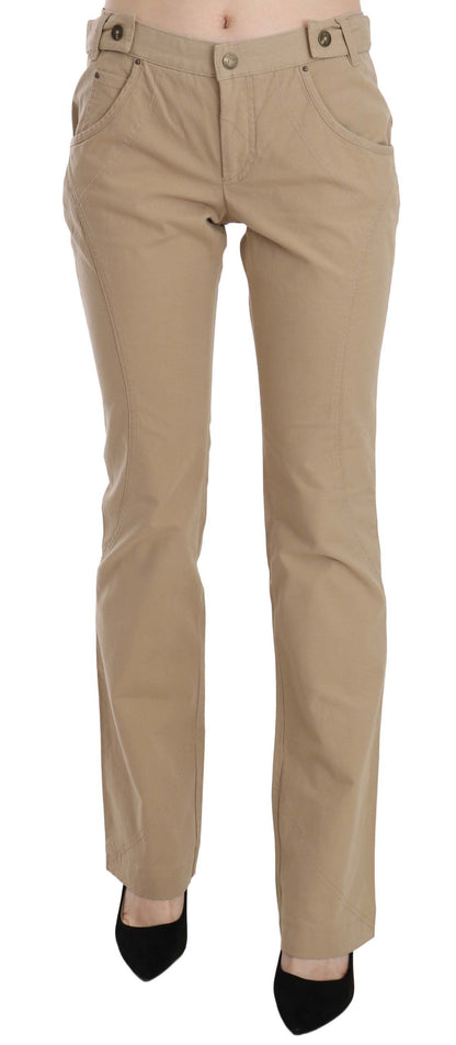 Прямі брюки Just Cavalli Beige із середньою талією