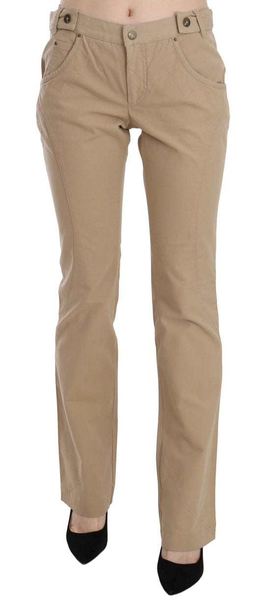 Прямі брюки Just Cavalli Beige із середньою талією