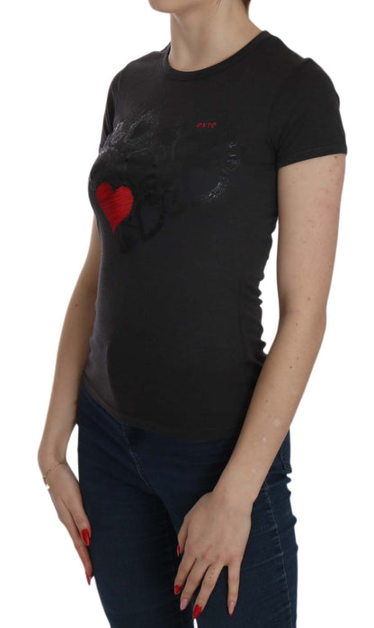 Блуза з круглим вирізом Exte Black Hearts