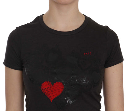 Блуза з круглим вирізом Exte Black Hearts