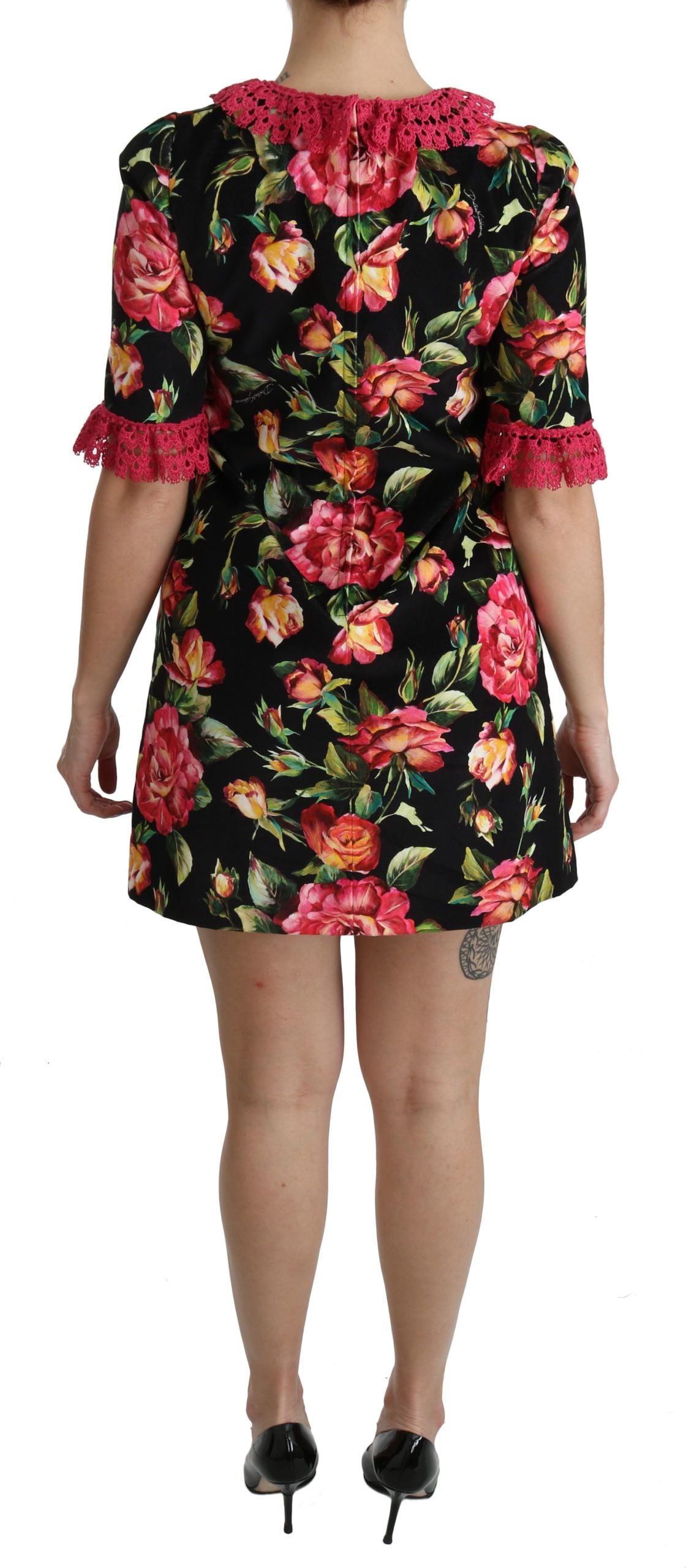 Елегантна міні-сукня А-силуету з квітковим мереживом Dolce &amp; Gabbana