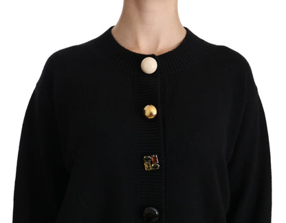 Елегантний чорний кашеміровий кардиган Dolce &amp; Gabbana