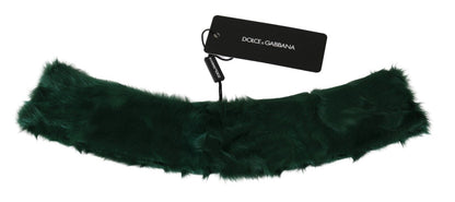 Розкішний жіночий шарф із зеленої шкіри ягняти Dolce &amp; Gabbana