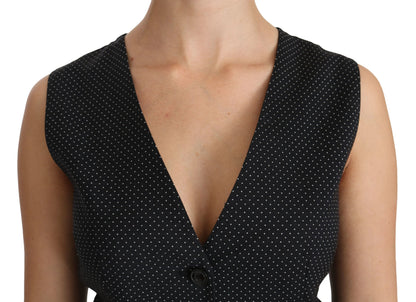 Жилет без рукавів Dolce &amp; Gabbana Chic Black із суміші вовни