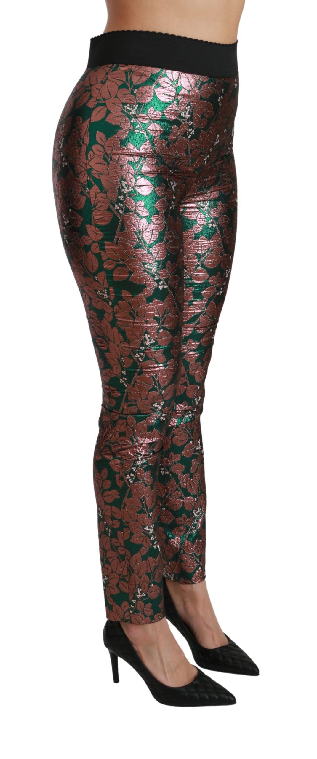 Елегантні металеві штани Dolce &amp; Gabbana Bronze Leaf