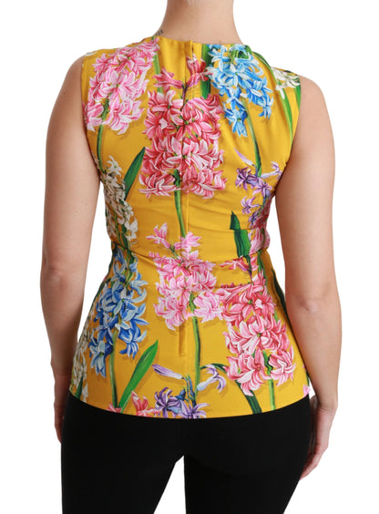 Блуза без рукавів Dolce &amp; Gabbana Sunshine з квітковим вирізом