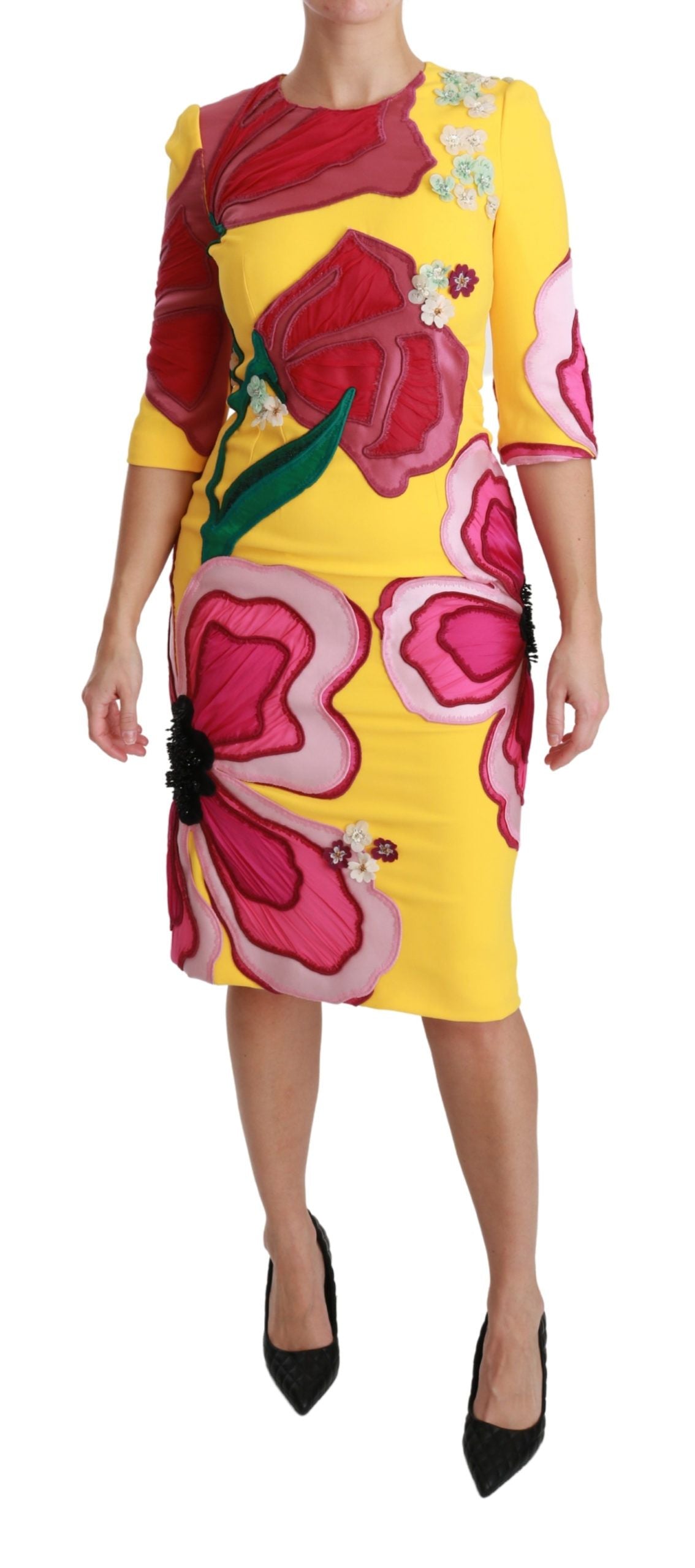 Сукня-футляр Dolce &amp; Gabbana Sunshine Bloom до коліна