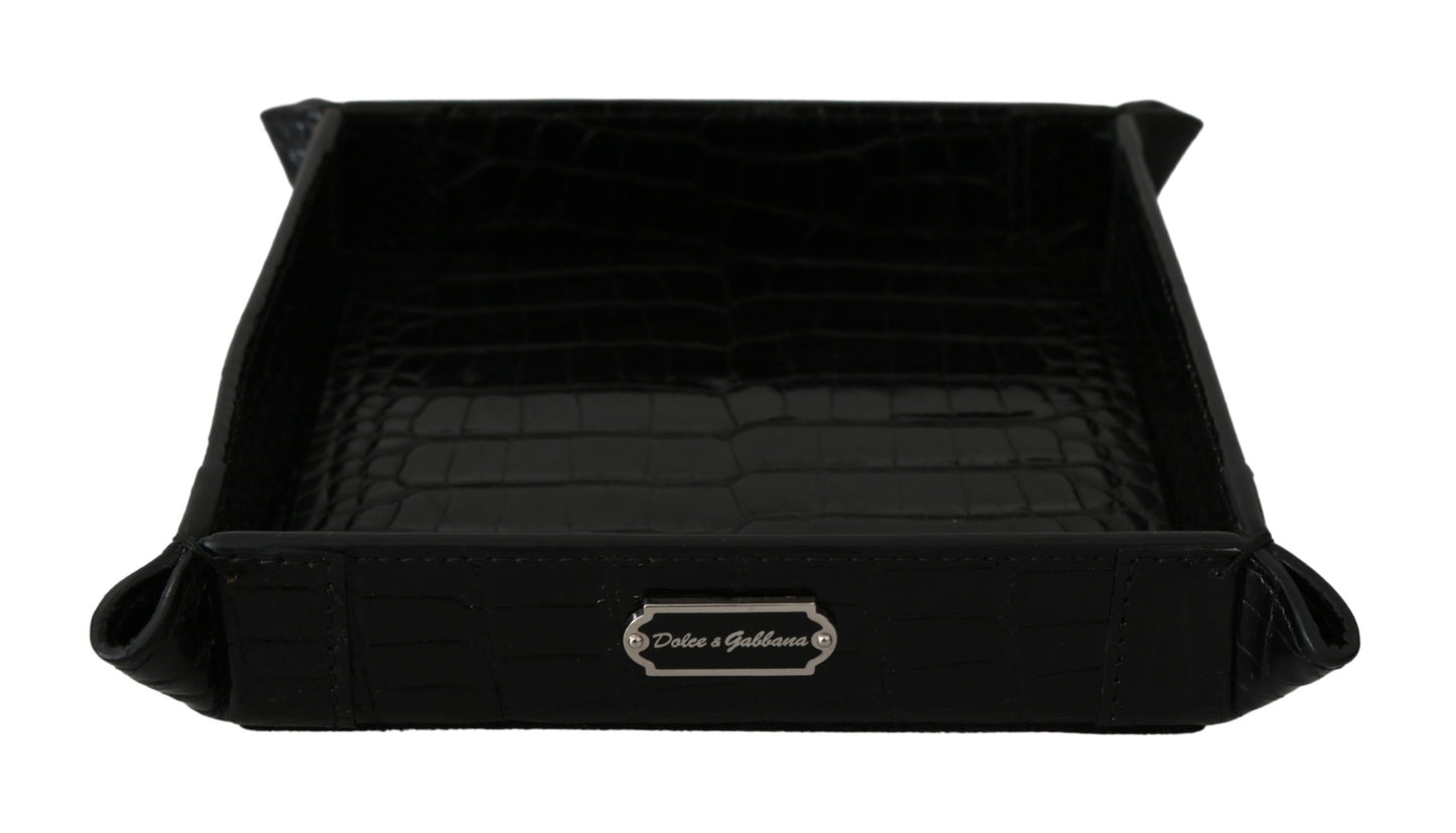 Dolce &amp; Gabbana Elegant Black Exotic Skin