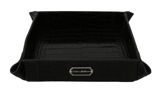Dolce &amp; Gabbana Elegant Black Exotic Skin