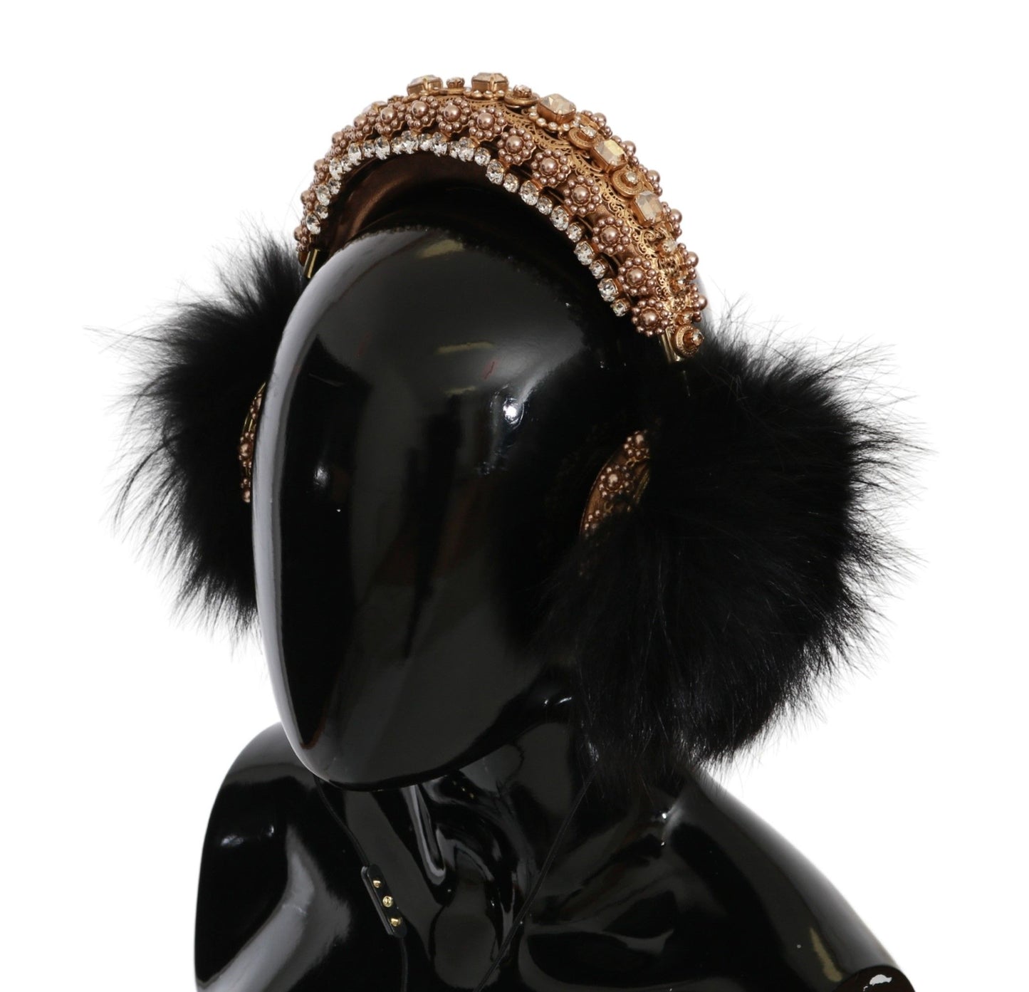 Навушники Dolce &amp; Gabbana Gold Black Crystal Embellished