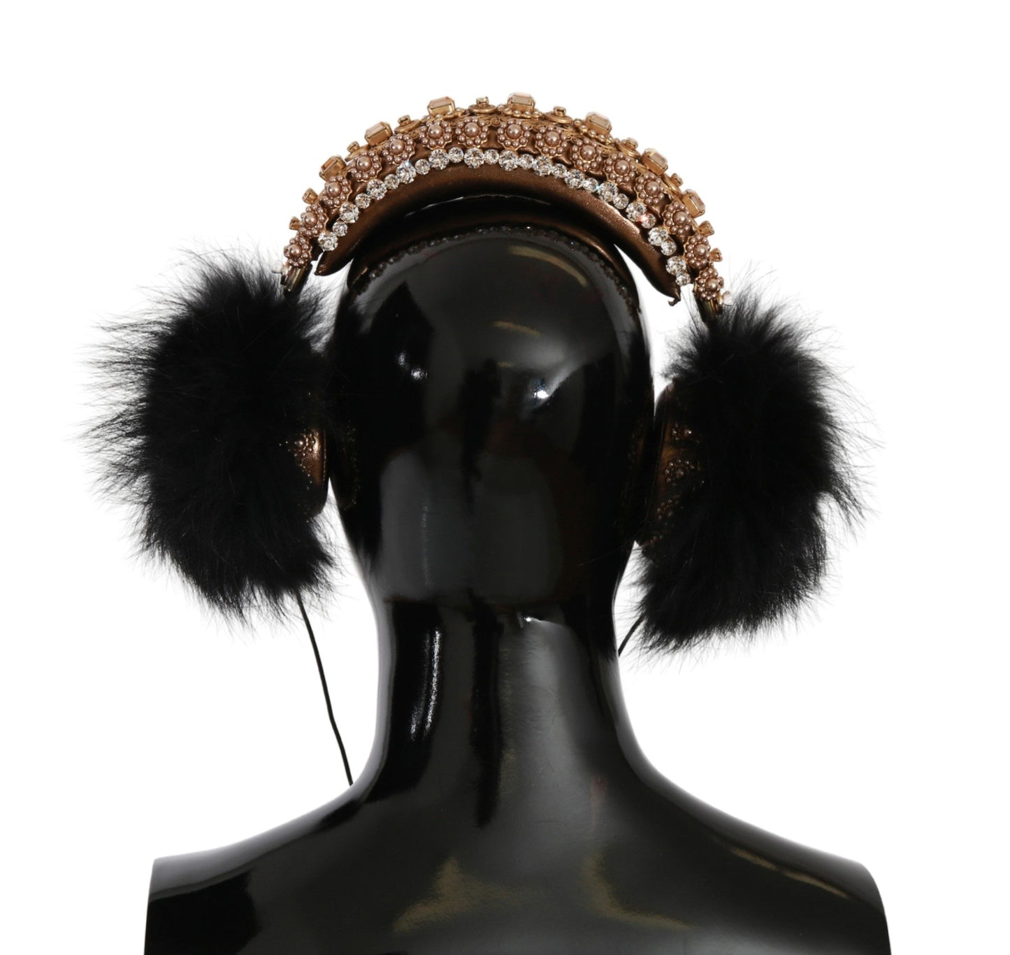 Навушники Dolce &amp; Gabbana Gold Black Crystal Embellished