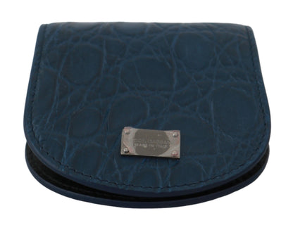 Гаманець Dolce &amp; Gabbana Sleek Blue Caimano Condom Case