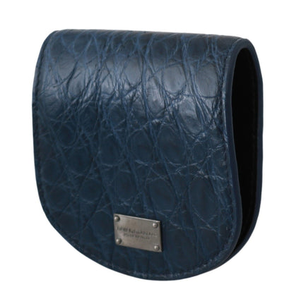 Шкіряний чохол для презервативів Dolce &amp; Gabbana Elegant Blue Caimano