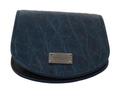 Шкіряний чохол для презервативів Dolce &amp; Gabbana Elegant Blue Caimano
