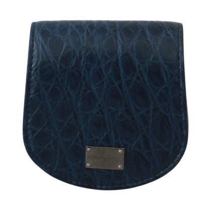Шкіряний чохол для презервативів Dolce &amp; Gabbana Elegant Blue Caimano