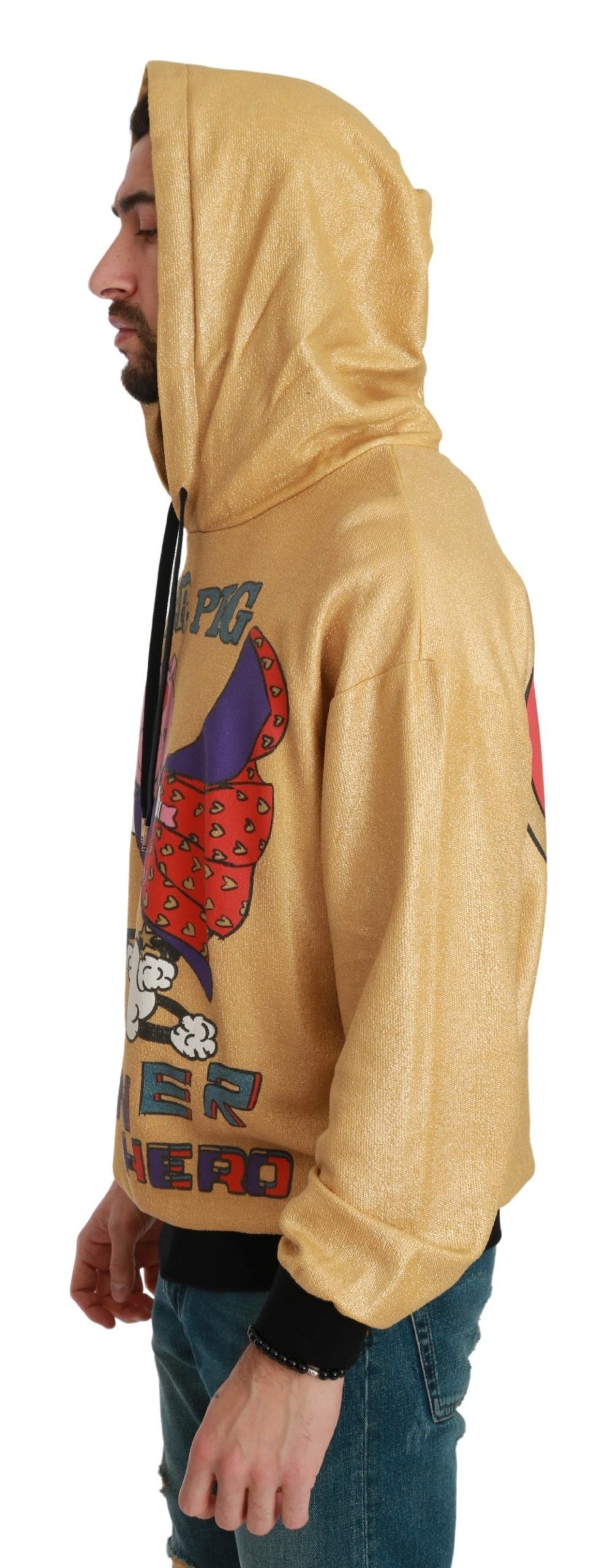 Вишуканий бавовняний светр із золотим капюшоном Dolce &amp; Gabbana