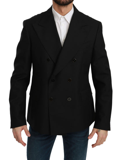 Елегантний чорний формальний піджак Dolce &amp; Gabbana Slim Fit