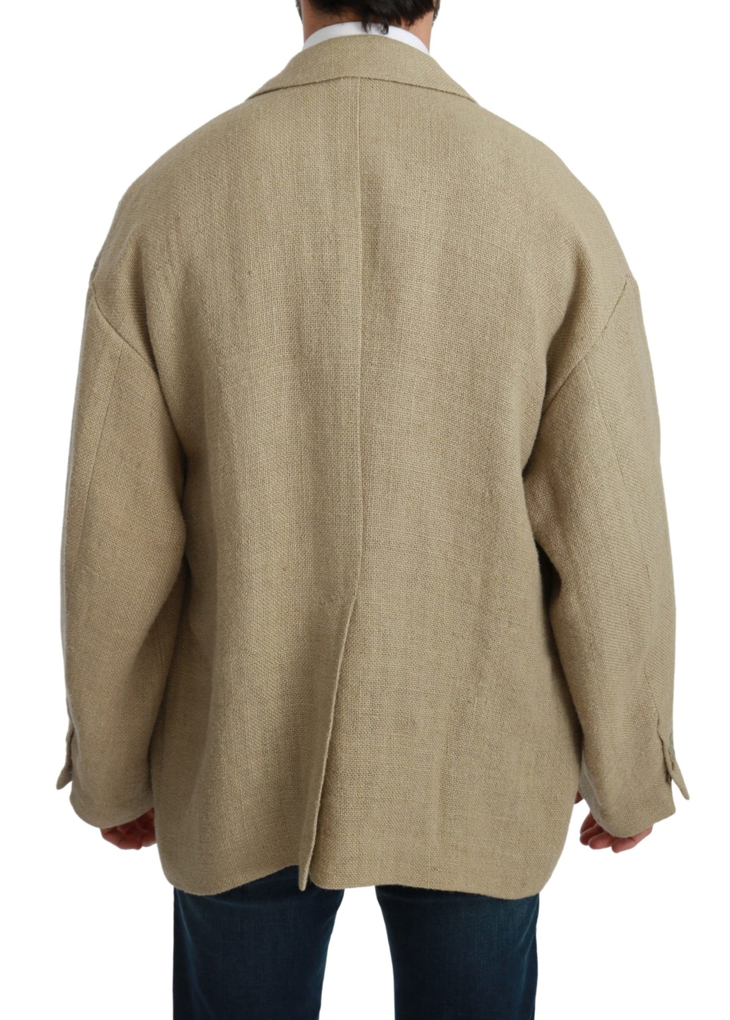 Однобортний піджак Dolce &amp; Gabbana Chic Beige Jute