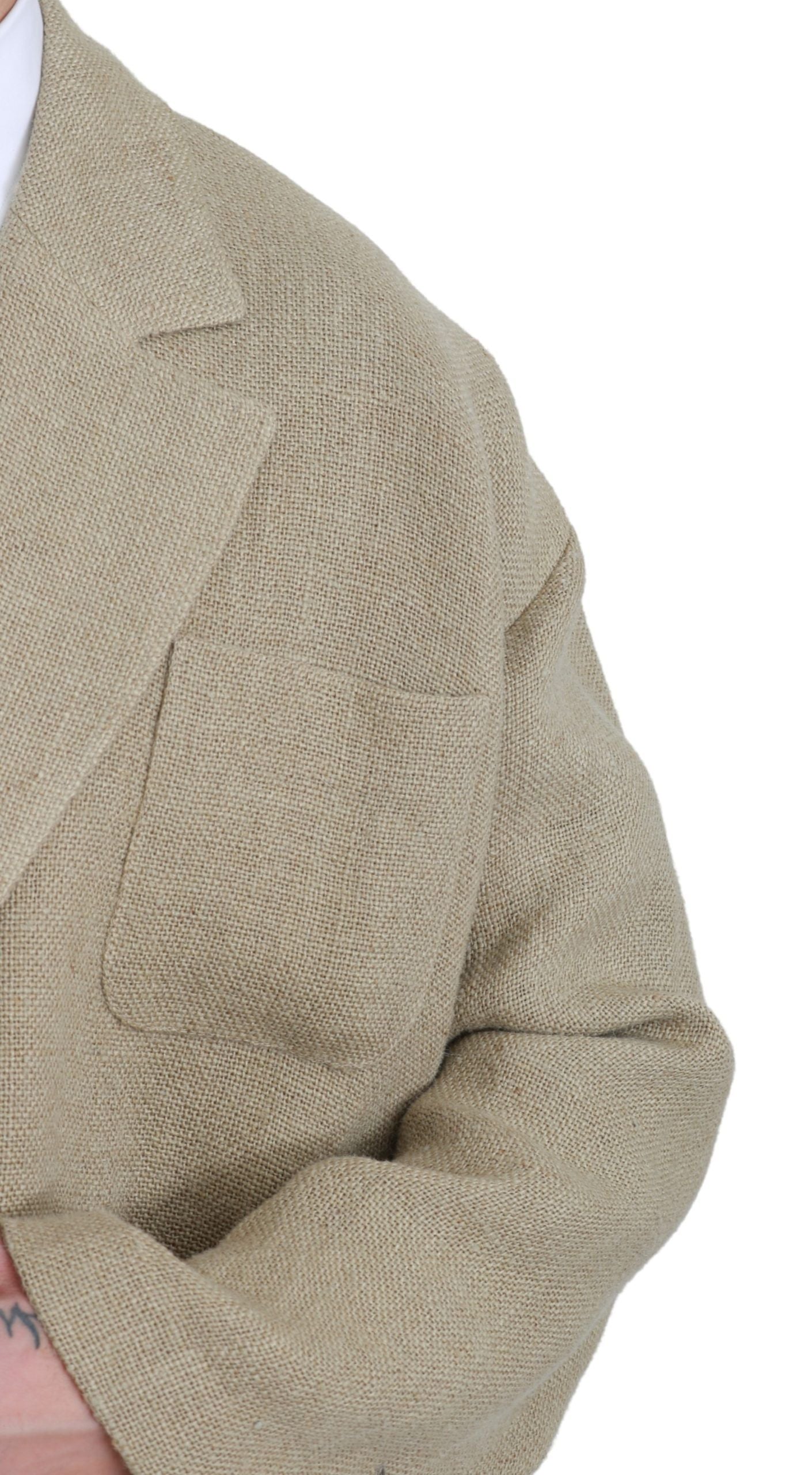 Однобортний піджак Dolce &amp; Gabbana Chic Beige Jute