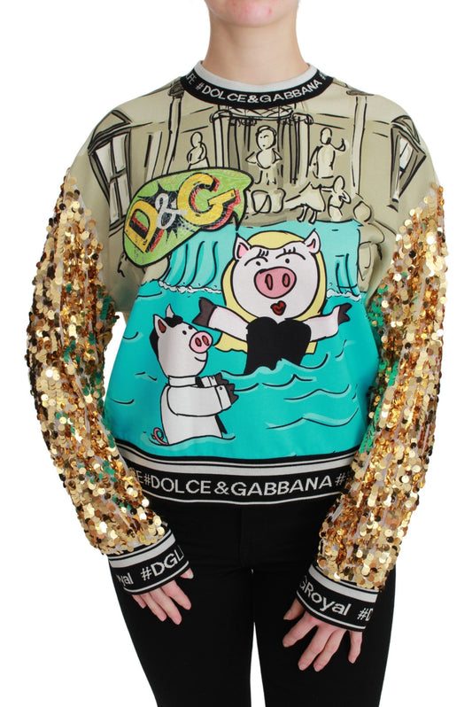 Розкішний багатоколірний светр із блискітками Dolce &amp; Gabbana