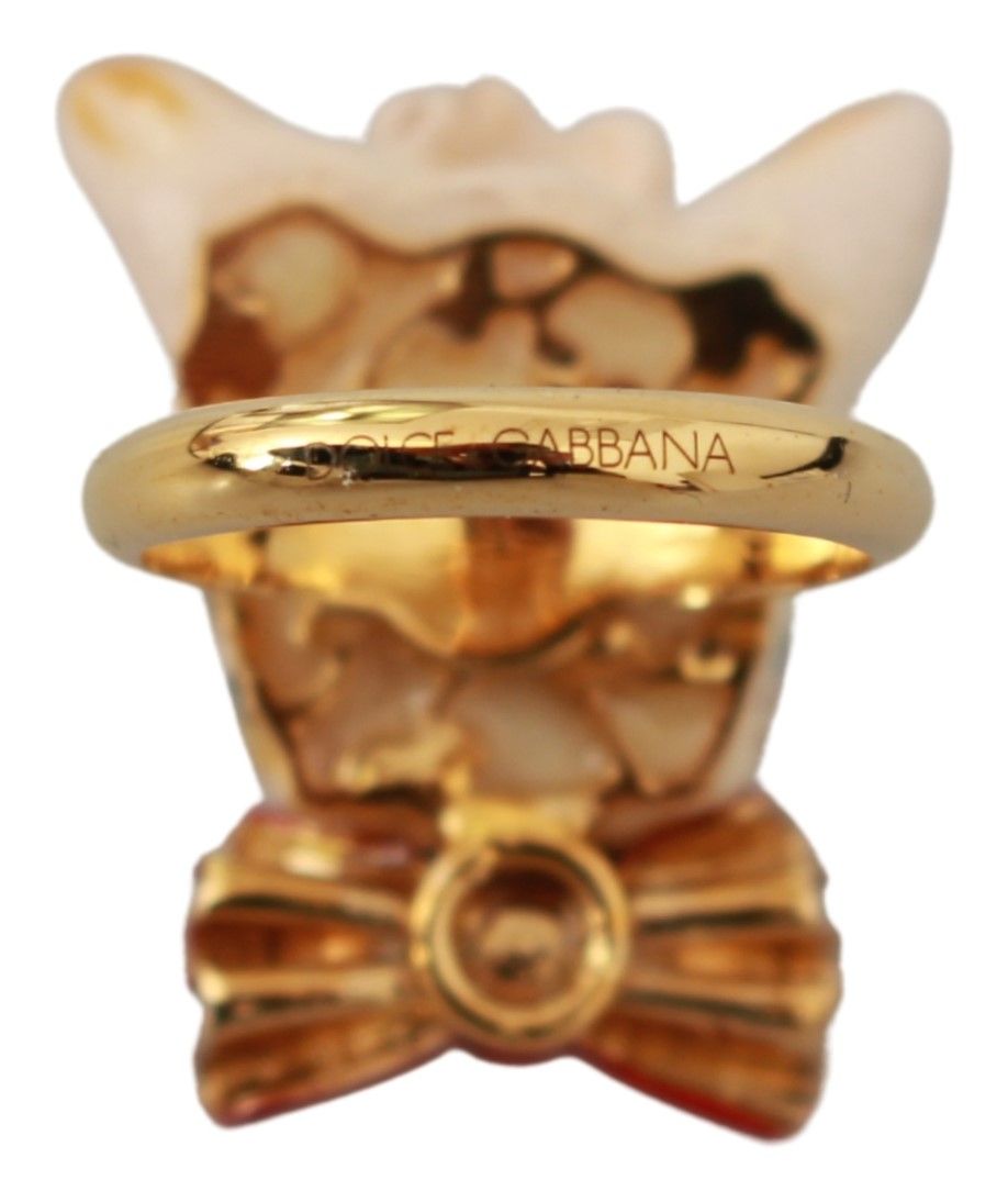 Вишукана каблучка Dolce &amp; Gabbana Chic Canine із золотим відтінком