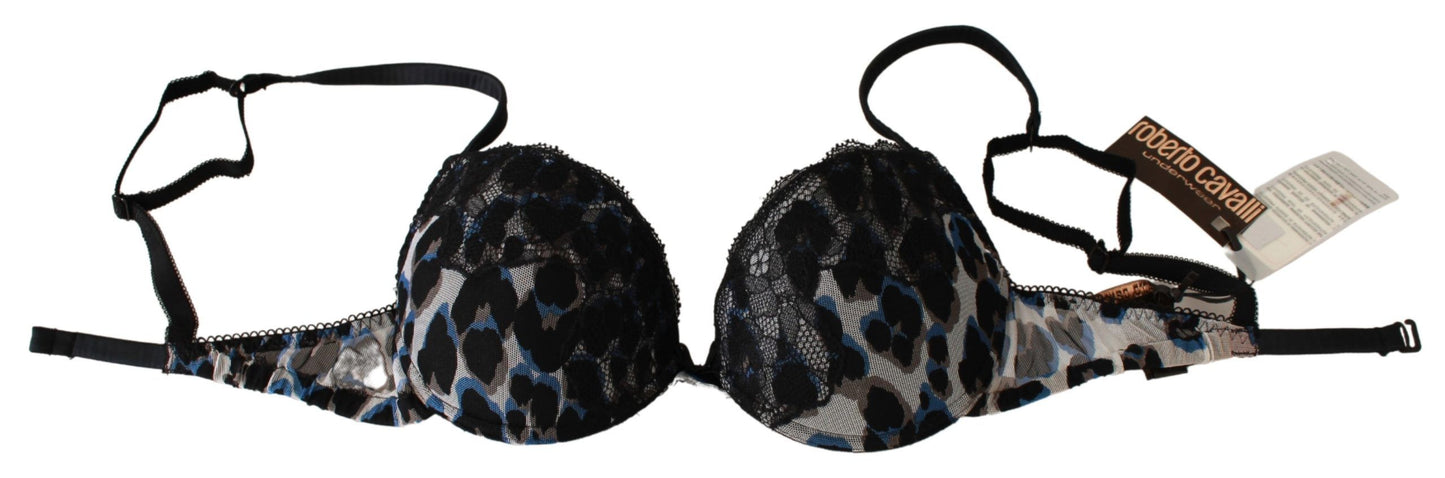 Елегантний чорний мереживний бюстгальтер Reggiseno Roberto Cavalli