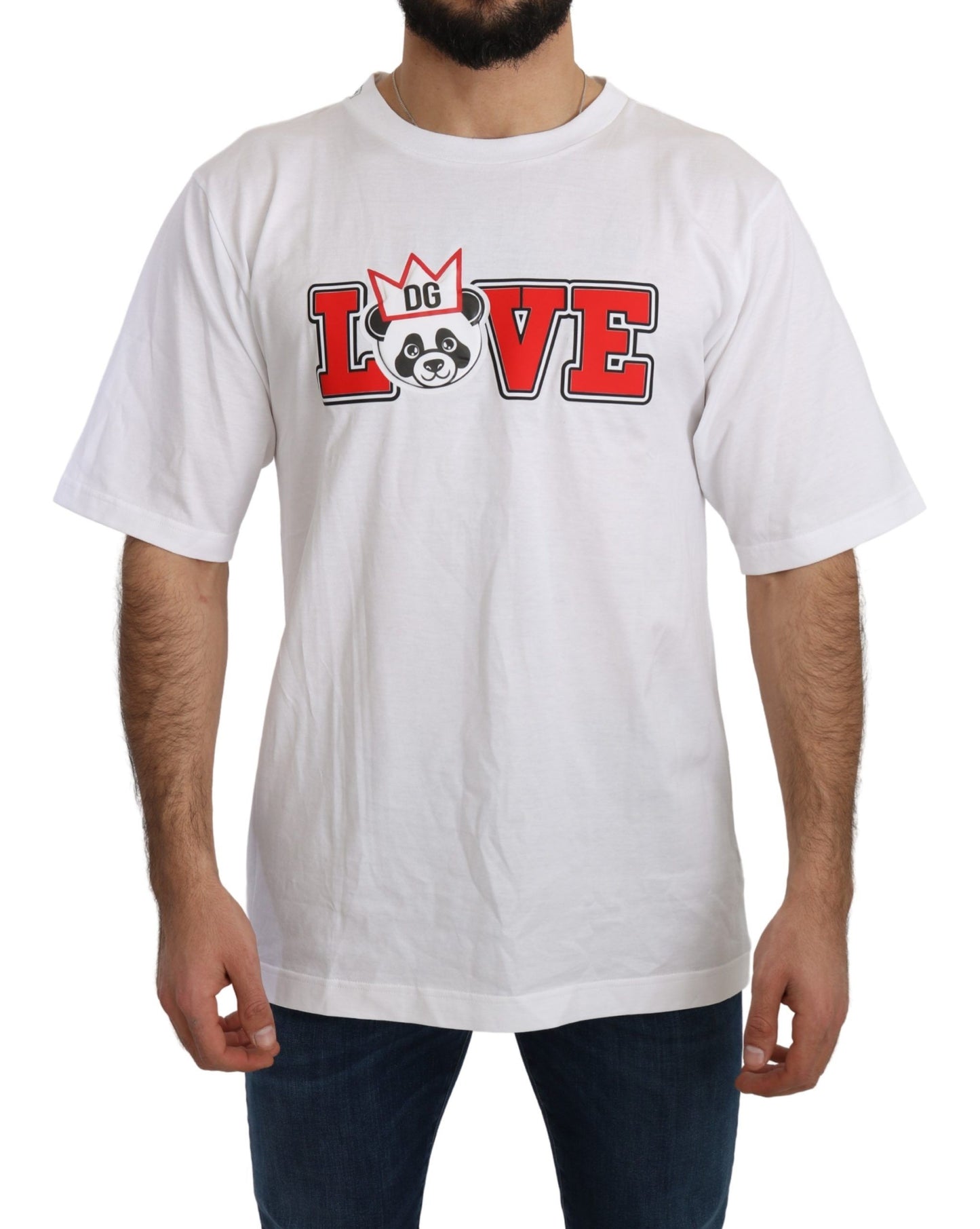Футболка Dolce &amp; Gabbana Panda Love Slim Fit з круглим вирізом