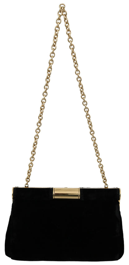 Dolce &amp; Gabbana Velvet Evening Party Crossbody з кришталевими шпильками
