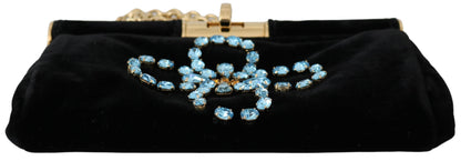 Dolce &amp; Gabbana Velvet Evening Party Crossbody з кришталевими шпильками