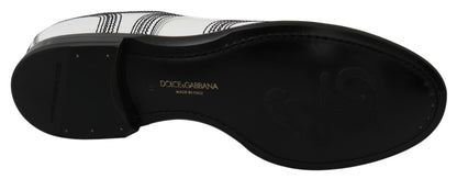 Елегантні білі шкіряні туфлі дербі Dolce &amp; Gabbana