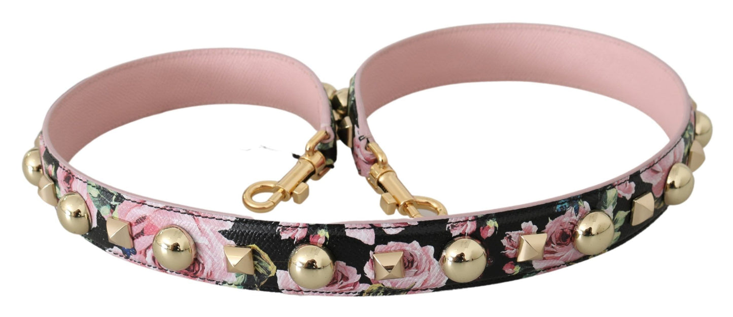 Елегантний шкіряний ремінь на плече Dolce &amp; Gabbana з квітковим принтом