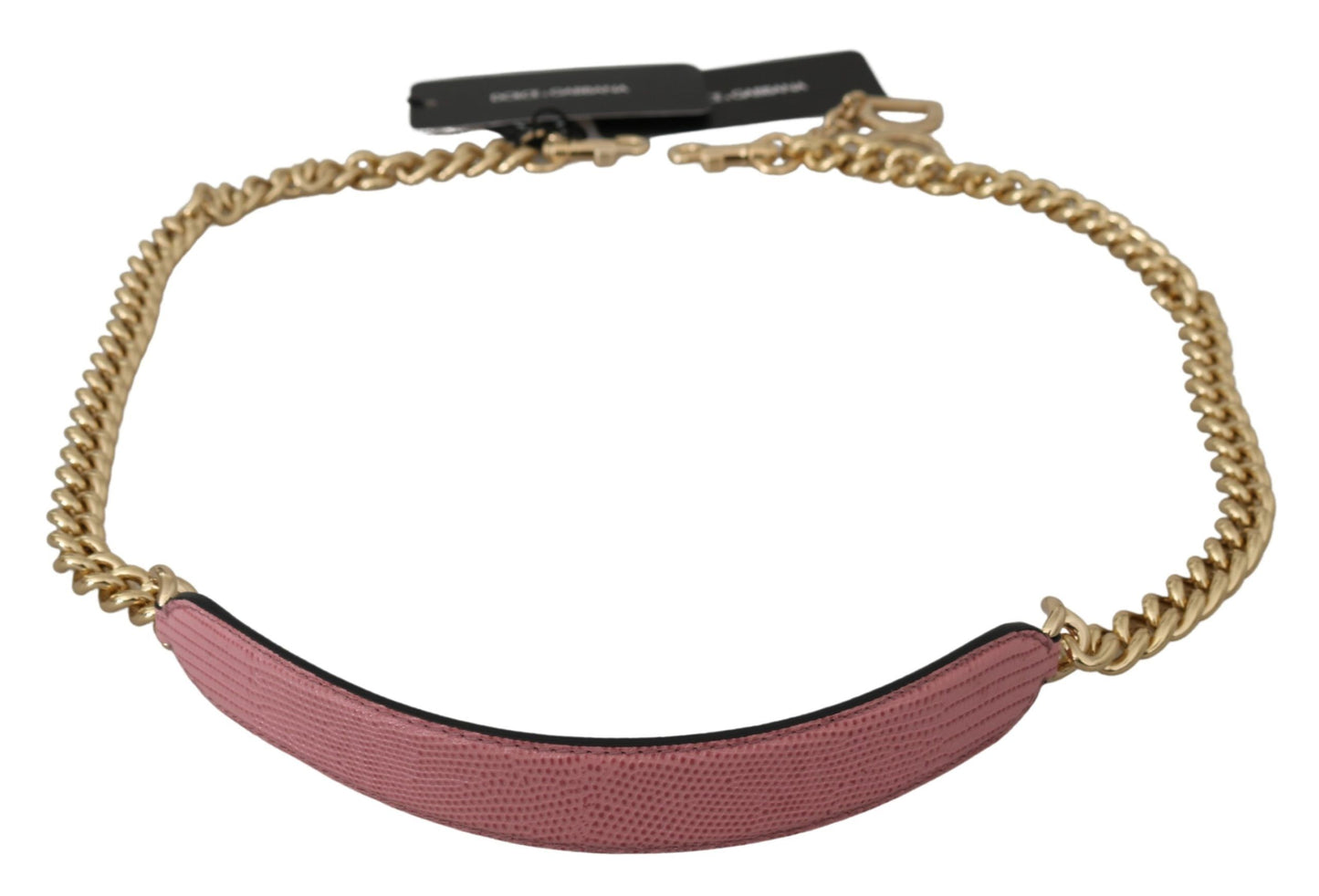 Шкіряний ремінь на плече Dolce &amp; Gabbana Elegant Pink Gold