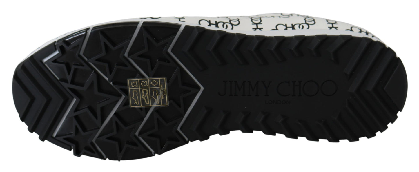 Елегантні монохромні шкіряні кросівки Jimmy Choo