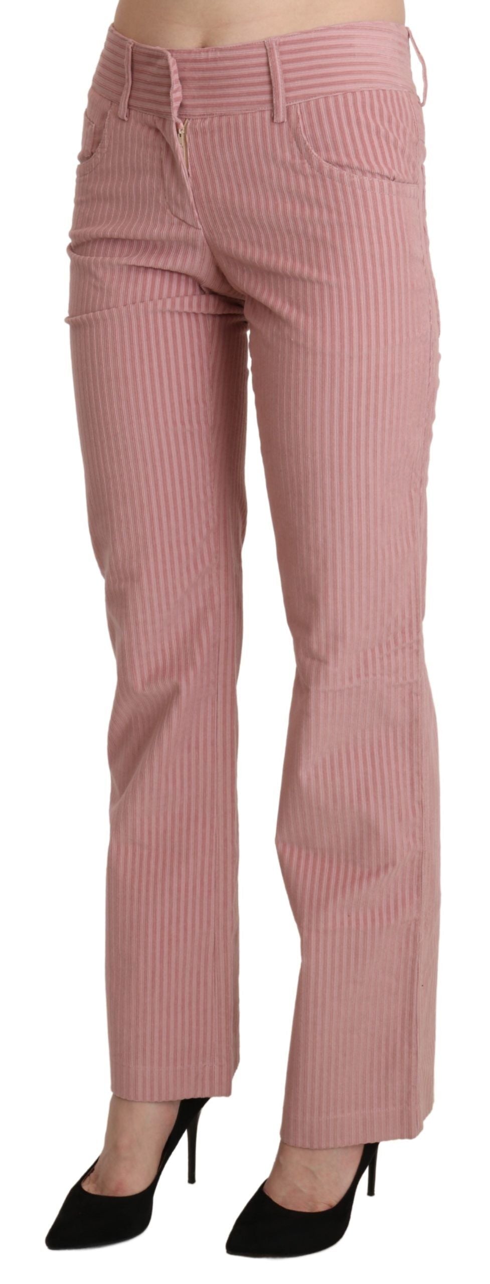 Прямі штани Ermanno Scervino Chic Pink із середньою талією
