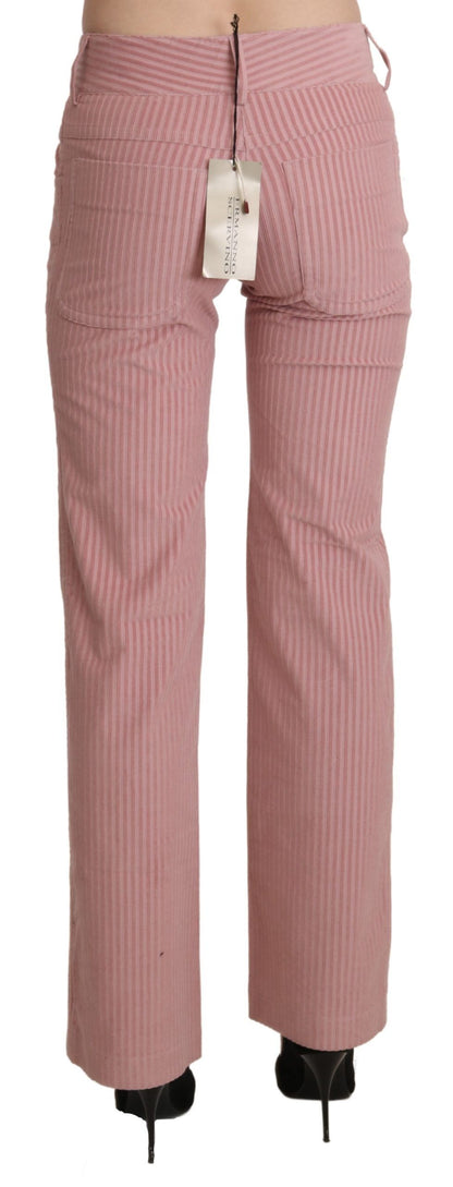 Прямі штани Ermanno Scervino Chic Pink із середньою талією
