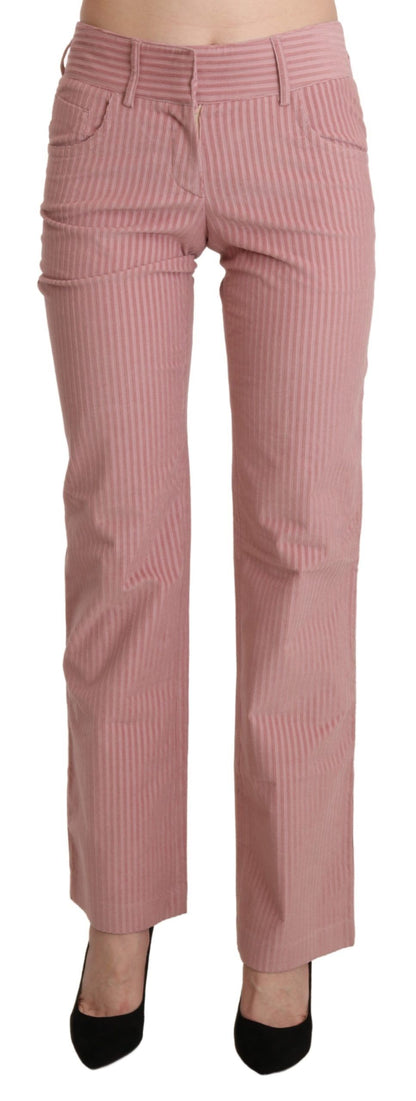 Прямі штани Ermanno Scervino Chic Pink із середньою талією
