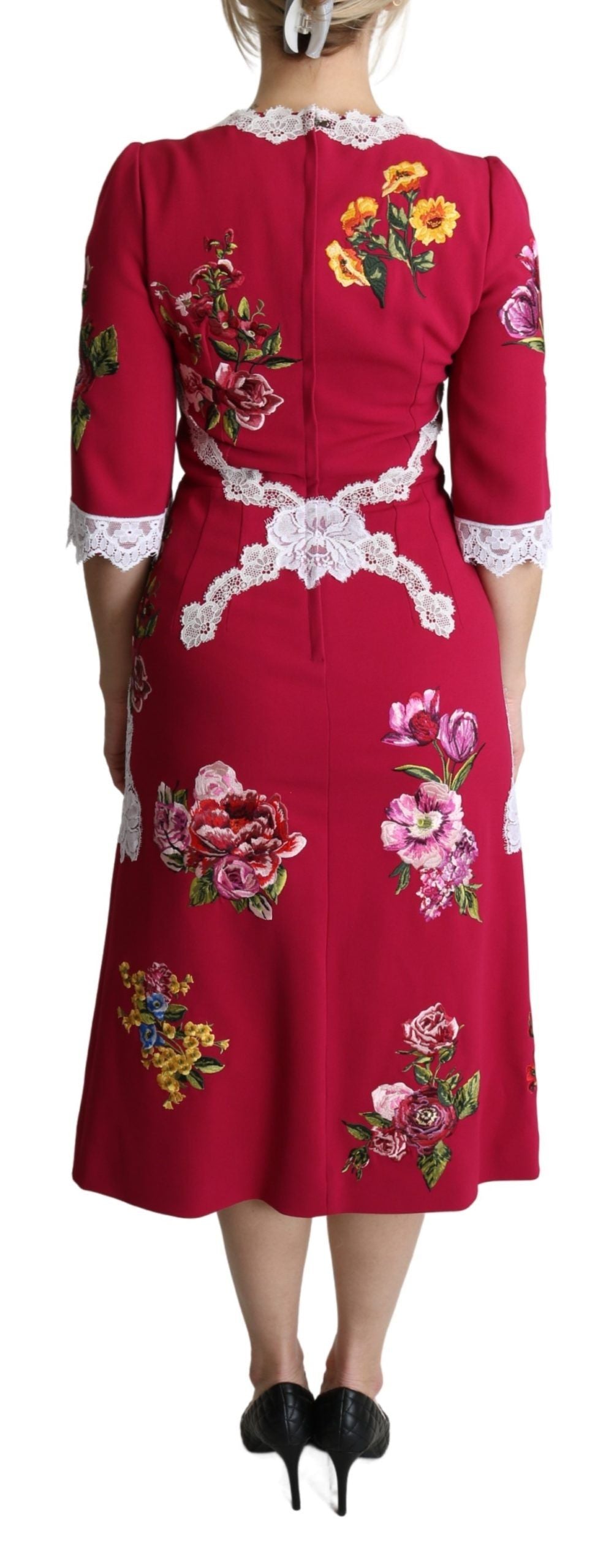 Сукня-футляр міді з квітковою вишивкою Dolce &amp; Gabbana