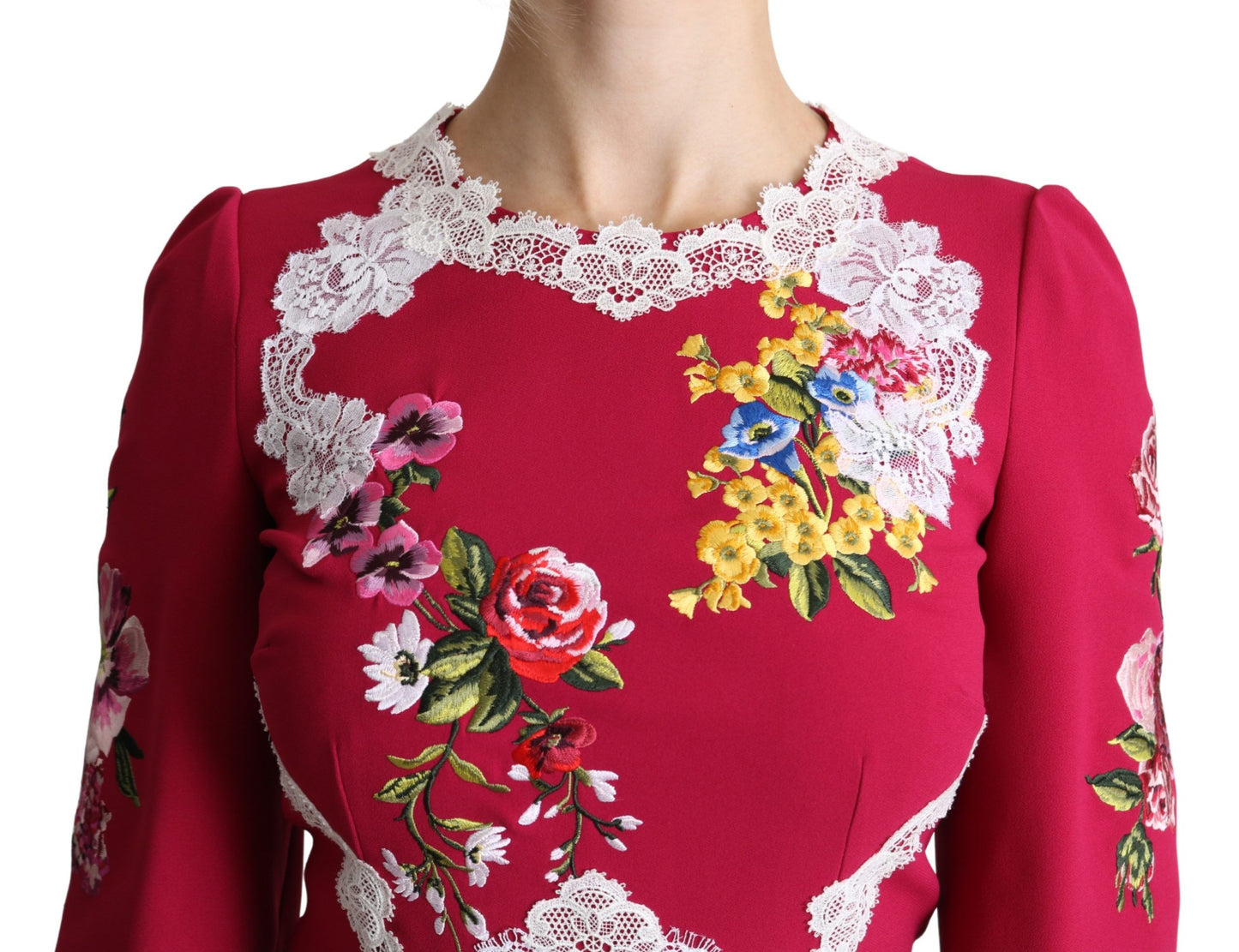 Сукня-футляр міді з квітковою вишивкою Dolce &amp; Gabbana