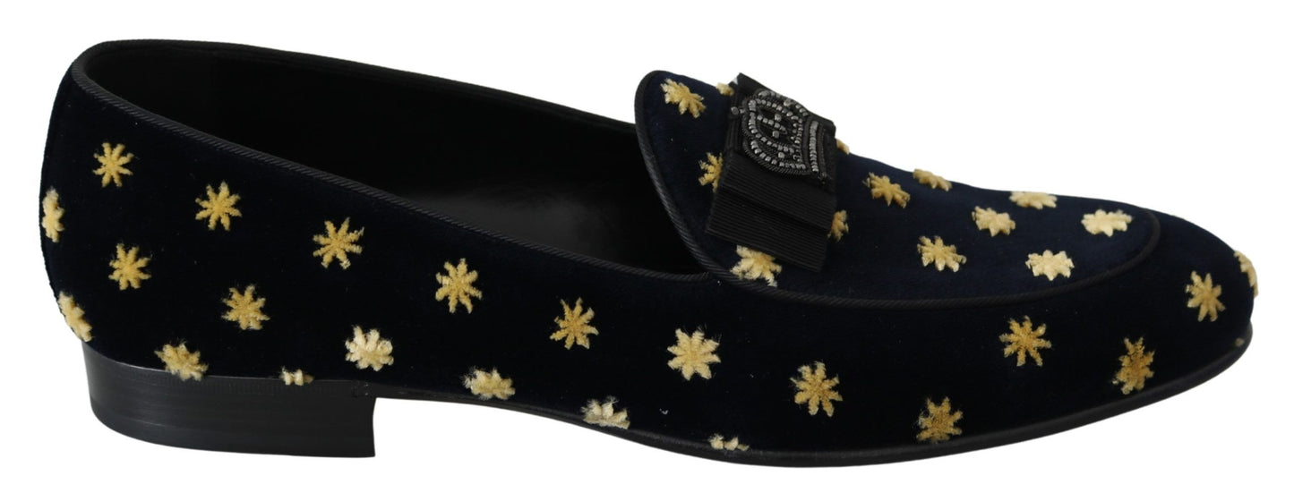 Елегантні лофери Dolce &amp; Gabbana з оксамитовою короною і вишивкою