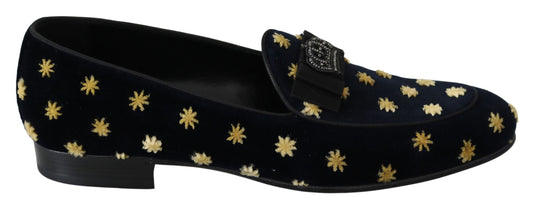 Елегантні лофери Dolce &amp; Gabbana з оксамитовою короною і вишивкою