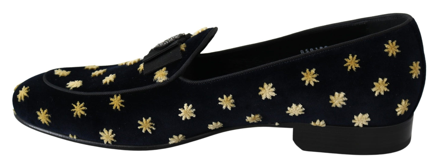 Елегантні лофери Dolce &amp; Gabbana з оксамитовою короною і вишивкою