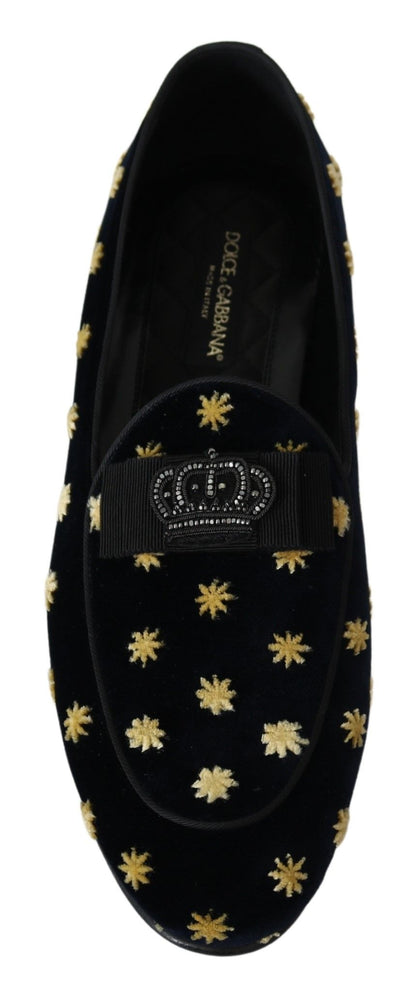 Елегантні лофери Dolce &amp; Gabbana з оксамитовою короною і вишивкою
