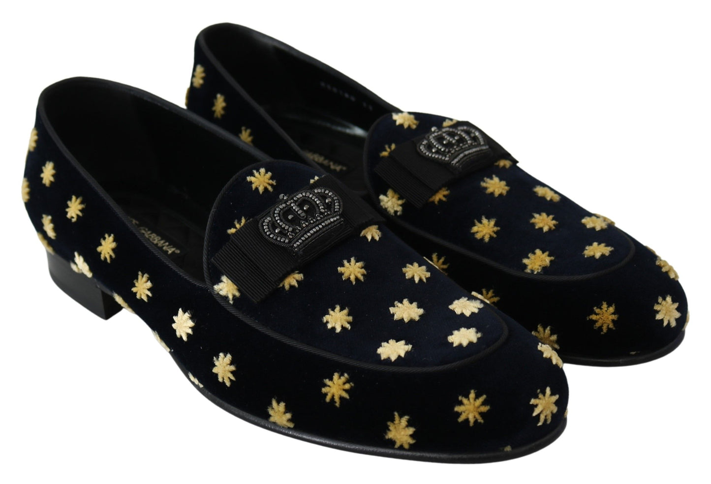 Елегантні лофери Dolce &amp; Gabbana з оксамитовою короною і вишивкою
