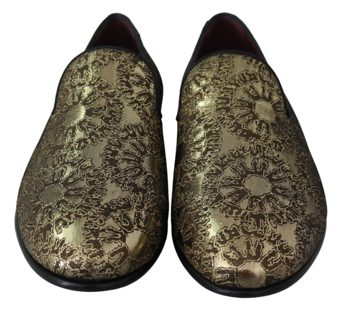 Лофери Dolce &amp; Gabbana із золотим бордоським взуттям