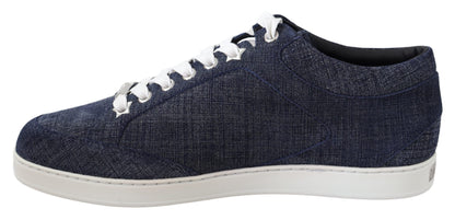 Сині джинсові замшеві кросівки Jimmy Choo Chic