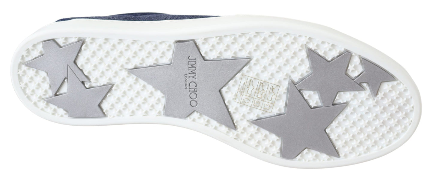 Сині джинсові замшеві кросівки Jimmy Choo Chic